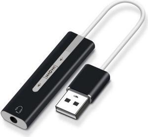 2 In 1 External Sound Card Volume Control Portable USB To 3.5mm Jack Small For PC Plug And Play Headset Adapter Songs Change