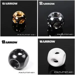 G1/4" Metal Ball Cube Shape 3 4 5 Ways Coppor Stone Connector Water Cooling