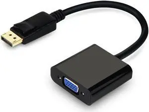 Male to VGA HD 15 Female DAC Adapter Converter- DP to VGA Interface Monitor TV HDTV - Analog 1920 x 1200/1080p