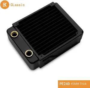 EK-CoolStream Classic PE 120mm Copper Black Radiator 153 x 120 x 45mm (L x W x H) G1/4 ,Water Cooling Heat Dissipation