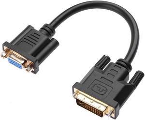 DVI To VGA Video Cable Converter Adapter 24+1 15Pin Male to Female Active 1080P Adaptor For Projector Pc SS