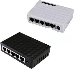 High Quality Mini 5 Port 10/100Mbps Base Gigabit Switch HUB RJ45 LAN Ethernet Fast Desktop Network Switches Black/White