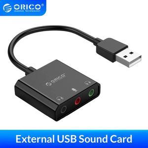 Sound Card External 3.5mm USB Adapter USB to Earphone Headphone Audio Interface for PS4 Pro Computer Microphone Sound Card