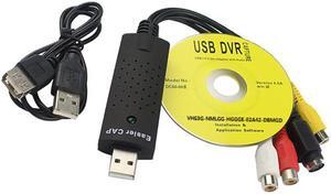 USB 2.0 Easier Cap Video Adapter 4 Channel TV DVD VHS Video Card for Windows 2000/XP/7/10 Vista Capture  Drive