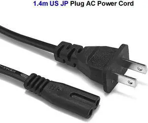 Japan AC Power Cable 1.4m Euro EU IEC C7 Figure 8 Power Supply Cord For Battery Charger  PSP 4 3 Portable Radio Laptop