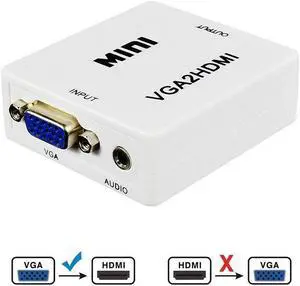 VGA to HDMI Converter With Audio VGA2HDMI 1080P Video Box Adapter for Notebook PC HDTV Projector With USB Cable Connector