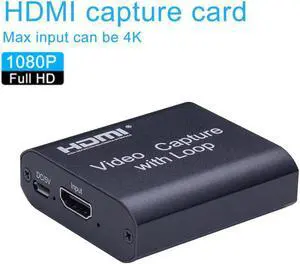 Capture Device HDMI To USB 2.0  Capture Card Dongle Game Record Live Streaming Broadcast Local Loop Out