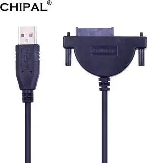 LED Indicator USB 2.0 to 7+6 13Pin Mini SATA II Cable Adapter for Notebook CD-ROM DVD-ROM for HDD Caddy Slimline Drive