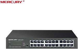 24 Port Steel Gigabit Switch 10/100/1000Mbps Switch Rack Switch network Monitoring Clone Vlan isolation ( SG124D )