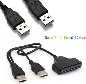 to USB 2.0 To 7 15 22pin Adapter Cables USB 2.0 Adapter Cable For 2.5 HDD Laptop Hard Disk 2.5-inch  hard drive TSLM1