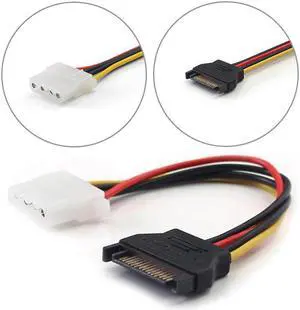 Power Extension Cable Serial ATA 15pin Male to Molex IDE 4pin/6PIN Female Power Supply for HDD Hard Disk Hard Drive