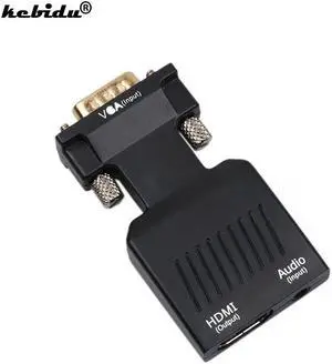VGA to HDMI Adapter with Audio Male VGA to Female HDMI Converter Laptop to TV for PC Laptop VGA to HDMI
