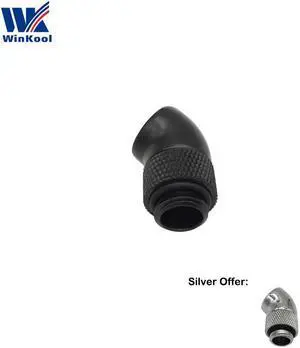 45 Degree Male to Female Rotary Angle Fitting Adapter With G1/4'' Threads for Water Cooling
