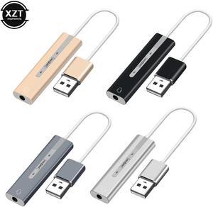 USB Sound Card USB to 2 in 1 3.5mm Jack 7.1 Adapter 3D Audio Headset Microphone MIC Dual Function Adapter for pc laptop