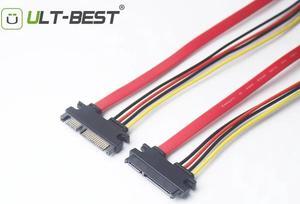 SATA Extender Cable 22Pin Male to Female 7+15 Pin Serial ATA SATA Data Power Combo Extension Cables Cord 30CM 50CM
