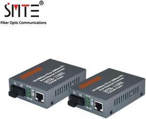 Media Converter HTB-1100S 25km 10/100Mbps RJ45 Single Mode Duplex Fiber TX RX SC 1550nm