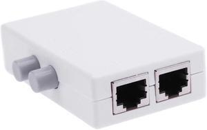 2 Port 100MHz 2 In 1 Out/1 In 2 Out RJ45 Network Ethernet Network Box Switcher Dual Port Manual Sharing Switch Adapter HUB