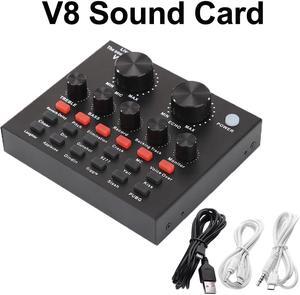 Sound Card Live Show Soundcard With Audio Interface Audio USB Headset Microphone  Personal Entertainment Streamer