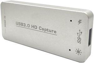 And Play Universal HDMI Video 1080P USB 3.0  Card Audio HD Recorder Adapter Live Streaming for MAC Windows Portable