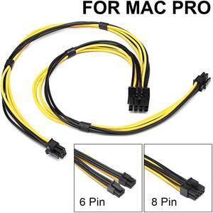 For Mac Pro Video Card Graphics Card 18AWG Dual Mini 6 Pin to 8 Pin Male PCI-E Power Cord