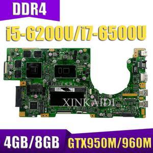 For  K501U K501UX K501UXM  K501UQ K501UW K501UWK Loptop motherboard Mian board W/4GB/8GB i5/i7 CPU DDR4 Memory slot