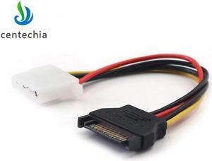 SATA TO IDE Power Cable 15 Pin SATA Female to Molex IDE 4 Pin Male Adapter Extension Hard Drive Power Supply Cable