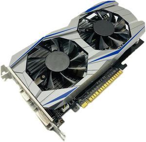 4GB DDR5 Graphics Card Silver blue 128Bit HDMI DVI VGA GPU Game Video Card For  PC Gaming