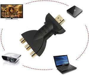 Quality Audio Video Adapter HDMI To 3 RGB RCA Gold Plated AV Component Converter 720P 1080P Digital Signal For HDTV DVD