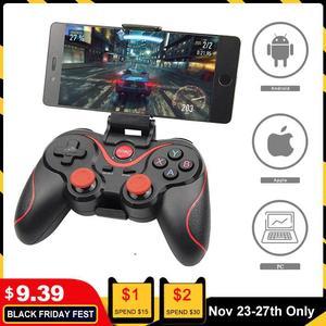 Terios T3 X3 Wireless Joystick Gamepad Game Controller bluetooth BT3.0 Joystick For Mobile Phone Tablet TV Box Holder