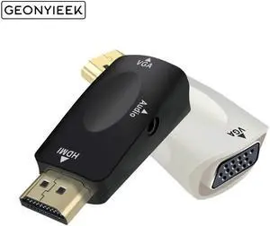 to Fe for HDMI to VGA Converter With Audio Cable for PC Laptop Tablet Support 1080P HDTV Adapter