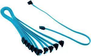 5x Straight 90 Right Angle SATA 3.0 Cable 6GB/s SATA III Cable Flat Data Cord for HDD