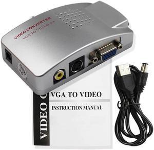 to AV/RCA/CVBS and S-video and  Adapter Converter Use to Connect One Notebook to TVS and Monitor