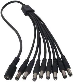 1PCS CCTV Security Camera 1 DC Female To 2/3/4/5 Male Plug Power Cord Adapter Connector Cable Splitter for LED Strip 2020 New
