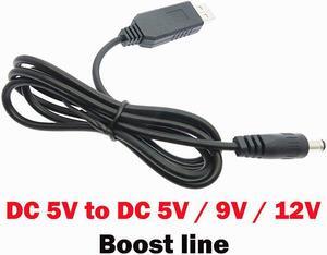 2020 New USB Power Booster Wire DC 5V to DC 9V 12V Step up Cable Module Converter USB TO DC 5.5*2.1MM Male Plug Cable