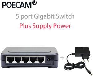 networking switches factory US EU plug laptop 5 Port Gigabit Ethernet Switch cheapest 5ports switch 10/100/1000