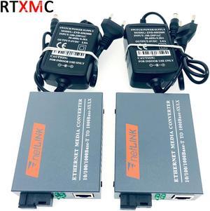 Fiber Optical Media Converter 10/100/1000Mbps Single Mode Single Fiber SC Port  External Power Supply