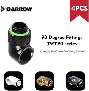 TWT90-v2.5 , 90 Degree Rotary Fitting , G1/4" Rotatable 90 Adapter , For Cooling Equipment Adjust Connect Direction