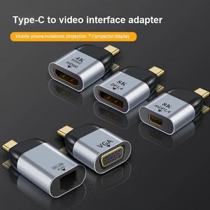 2020 New Type-C To Hdmi/Vga/DP/RJ45/mini DP HD Video Converter 4K 60Hz For MacBook  Mate 30 HDMI USB-C Type C Adapter