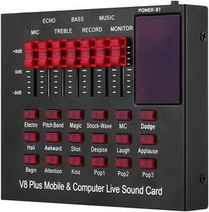 Plug Mixing Effect Universal Home Audio External Computer PC Live Sound Card Broadcast Mobile Phone Recording Singing Karaoke
