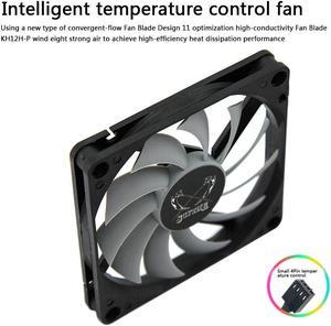 8cm Computer PC Case Thin Fan 4 Pin 3000RPM Speed Temperature Control PWM Heatsink Computer Case Fan