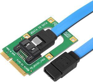 mSATA to SATA Converter Card Mini SATA to 7-Pin SATA Extension Adapter Full-high Half-size for 2.5" 3.5" HDD SSD with SATA Cable