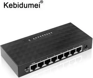 8-Port Gigabit Switch HUB LAN 10/100/1000Mbps Full-Duplex Gigabit Ethernet Desktop Network Switches