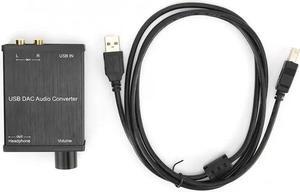 USB Sound Card Plug and Play DAC Audio Converter Adapter for Computer