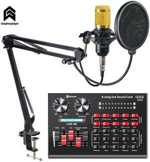 microphone external sound card set, network video entertainment USB live sound card