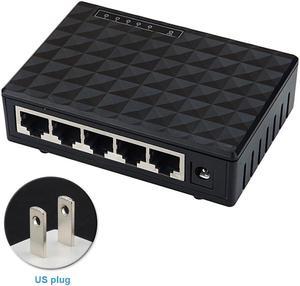 Desktop 5-Port Exchange Ethernet Gigabit LAN Mini Network Adapter Hub