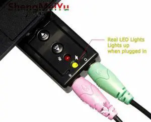 Shipping  External USB Sound Card 7.1 Channel 3D Audio Adapter with 3.5mm Headset MIC for PC Desktop Notebook