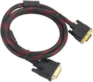 1.4m DVI Male to VGA Male DVI-I Cable 24 + 5 VGA Turn Cable Connector Cable to DVI-I to VGA Video for HDTV DVD Notebook