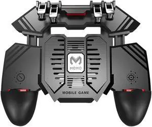 AK77 for PUBG Mobile Phone Game Gamepad Radiator Handle Water-cooled Fan Six Fingers Handle Button Trigger Gamepad Controller