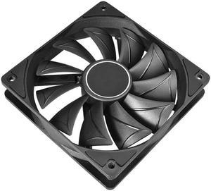 4 Pin 120MM 1800RPM PWM PC Case Fan Speed Adjustable High Airflow CPU Radiator Long Life Ultra Quiet Computer Cooling Fan Black