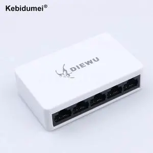 Performance 5 Ports Network Switch 10/100Mbps Fast Switch LAN Ethernet Network Switch Adapter with EU/US Power Supply